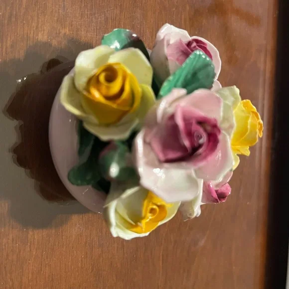 3/$30 antique china rose ornament - Picture 2 of 5